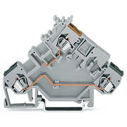 WAGO - Initiator/Aktor-Reihenklemme 3-Leiter-Aktorenklemme 280-555 2,5 mm²,grau − 50 Stück