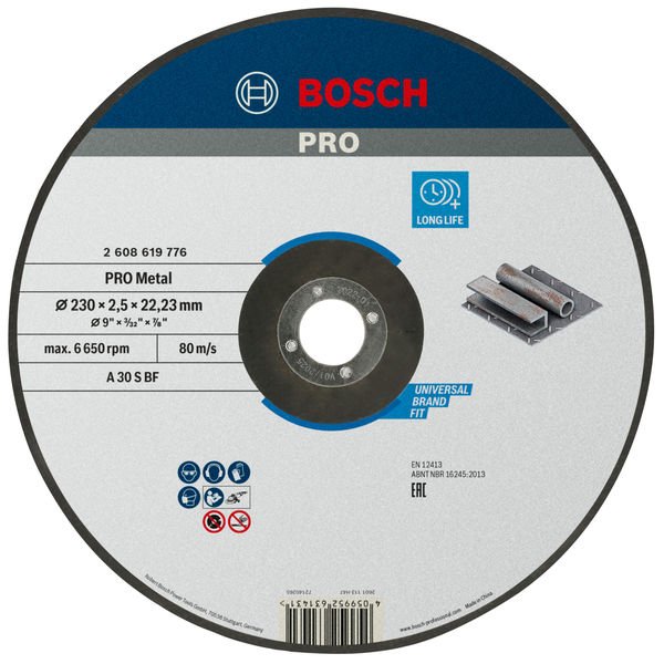 Bosch - Trenn-/Schleifscheibe PRO Metal Trennscheibe, 2608619776 230 x 2,5 x 22.23 mm