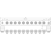 DEHN - Potentialausgleich-Schiene Potentialausgleichschiene PAS I 10AP M10 CU o. Abdeckung CU