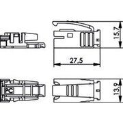 Telegärtner - Knickschutz STX Knickschutztülle 100022901 or − 10 Stück