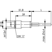Telegärtner - Konfektionierte Leitung für steckbare Gebäudeinstallation STX M12x1 VL 100017433 X-kod. Cat.6A (IEC)