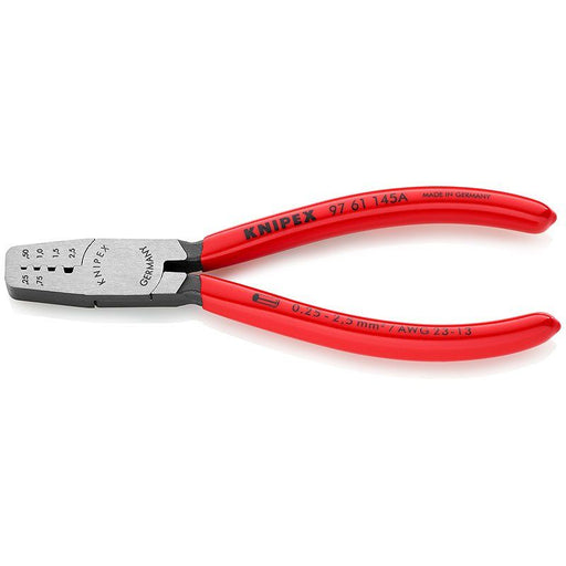 Knipex - Presswerkzeug Kabelschuhe/Verbinder, Aderendhülsen, Schirmanschluss Crimpzange 97 61 145 A 145mm