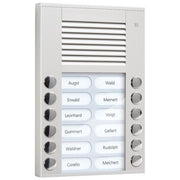 TCS Tür Control - Türstation für Türkommunikation Audioaußenstation 2-reihig PES12-EN/04 12 Tasten AP silber − 1 Stück