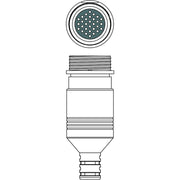 Leuze - Rundsteckverbinder, feldkonfektionierbar (Industriesteckverbinder) Leitungsdose D U-M30-30A-M