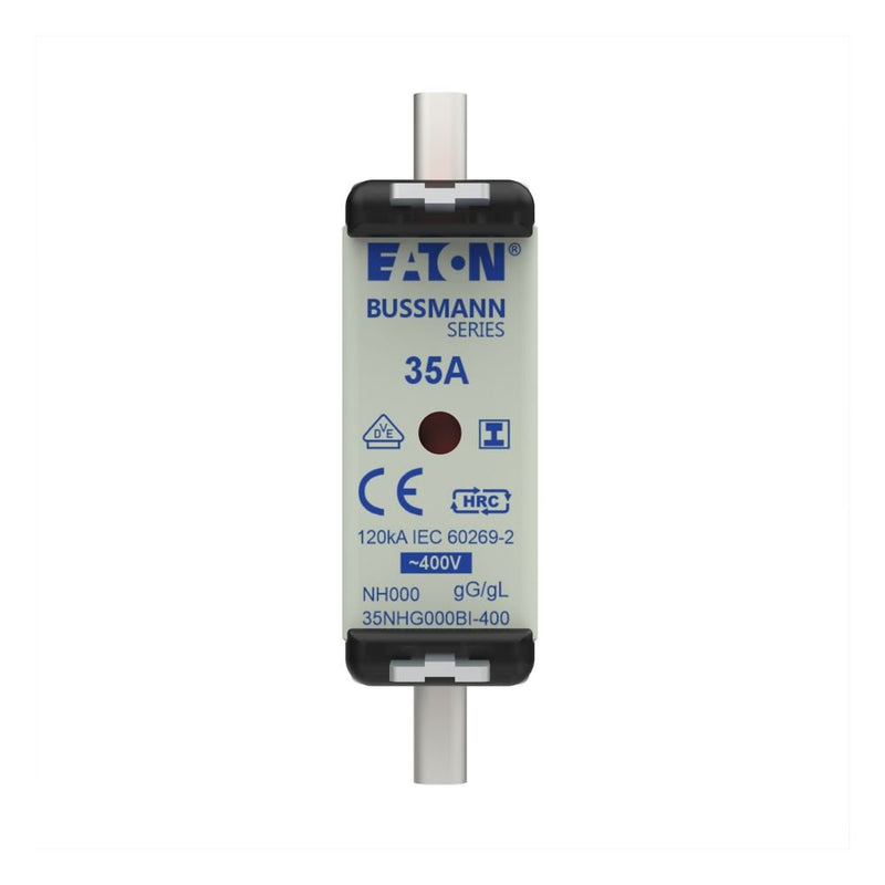 Eaton - Messersicherung Sicherungseinsatz Nieders. 35NHG000BI-400 35A AC 400V 120kA − 3 Stück