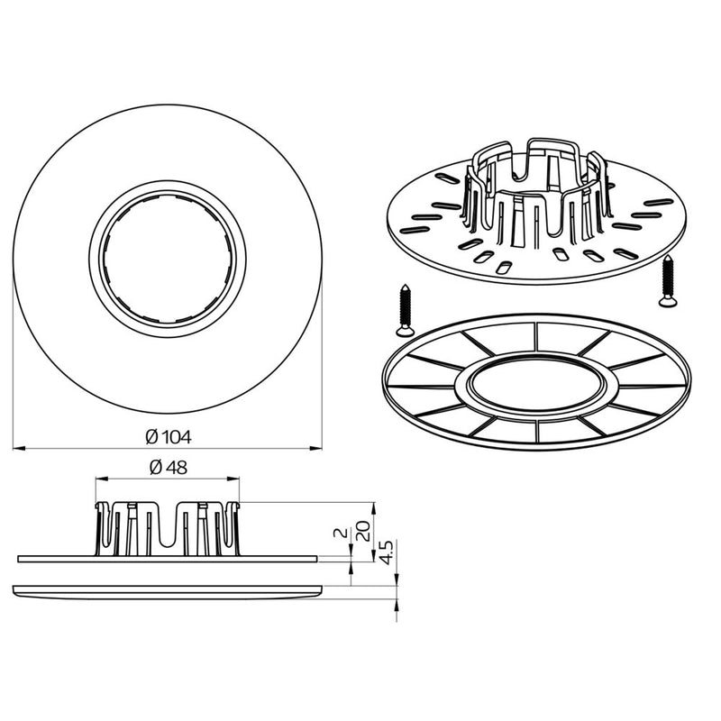 BEG Brück Electronic - Zubehör/Ersatzteile für Bewegungsmelder UP-Adapter Set 92833