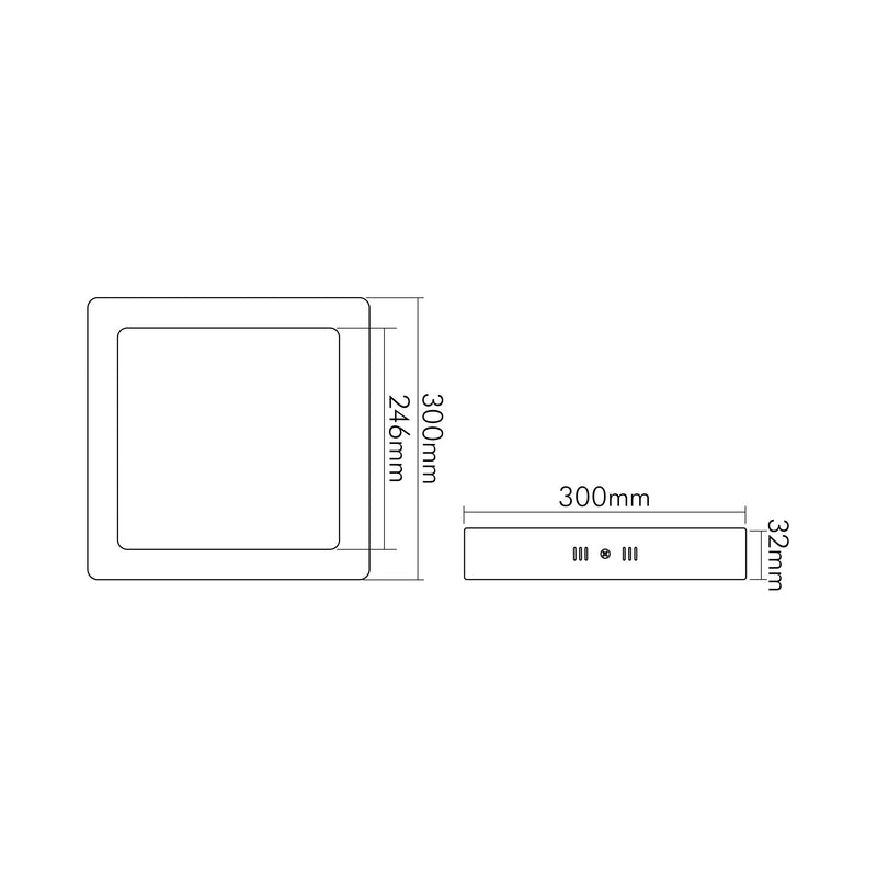 Nobile - Decken-/Wandleuchte LED-Aufbau-Panel 1561301045 DTW, dim