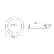 Nobile - Decken-/Wandleuchte LED-Panel Flat 1571904147 SCCT, 350mA, titan
