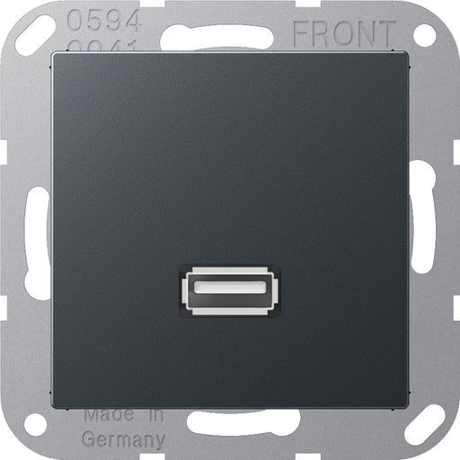 Jung - Multifunktions-Anschlussdose Multimediadose USB MA A 1122 ANM anthrazit matt