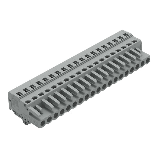 WAGO - Kabelsteckverbinder für Leiterplattensteckverbinder 1-Leiter-Federleiste 231-119/008-000 CAGECLAMP,2,5 mm²,gr − 10 Stück