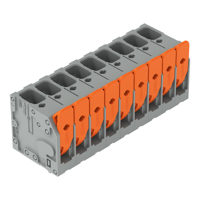WAGO - Leiterplattenklemme Hebel 2606-3109/020-000 6mm²,grau − 25 Stück