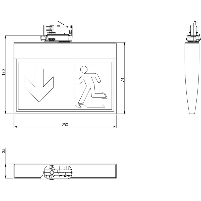 RP-Technik - Hinweisleuchte Sicherheitsleuchte KMU411SC-3P EB 1h