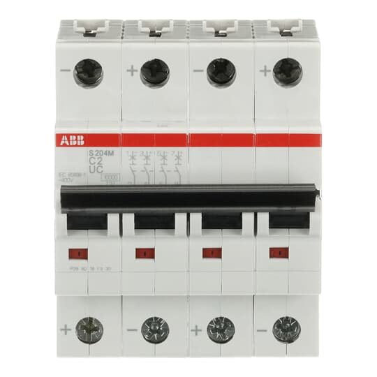 ABB Stotz S&J - Leitungsschutzschalter Sicherungsautomat S204M-C2UC 10 kA, 2 A, 4P