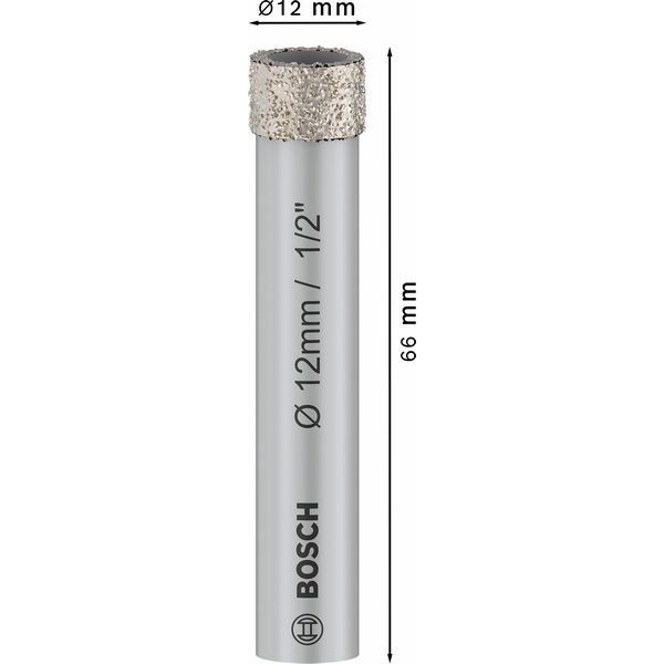 Bosch - Bohrkrone PRO Ceramic dry Bohrer, 2608599052 12 x 66 mm