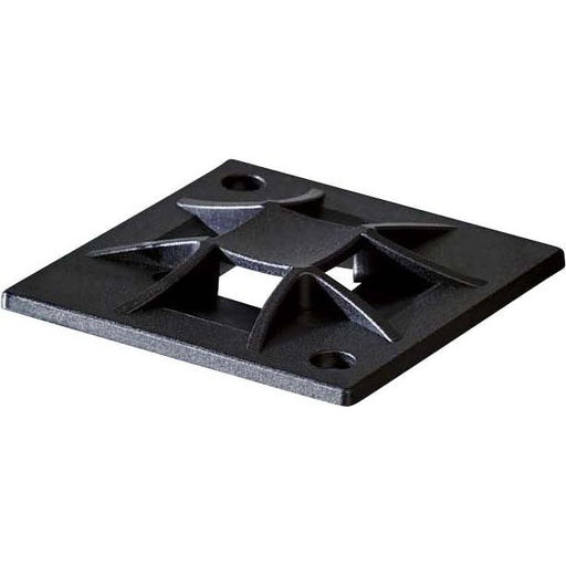 HellermannTyton - Befestigungssockel und -element für Kabelbinder Montagesockel QM20-PA66-BK-C1 20x20mm schwarz − 100 Stück