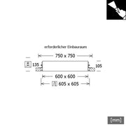 LTS Licht&Leuchten - Decken-/Wandleuchte LED-Einbauleuchte PLL 55.600.40.2/DALI 53W 4000K 3840lm