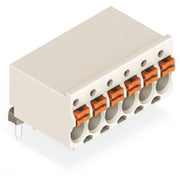 WAGO - Leiterplattensteckverbinder 1-Leiter-THR-Federleiste 2091-2376/200-000 abgewinkelt, lichtgr − 100 Stück