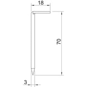 OBO Bettermann - Hakennagel 1101 3x70 3x70mm blank − 250 Stück