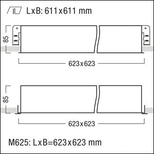 Zumtobel Group - Decken - /Wandleuchte LED - Einbauleuchte MIREL - O NIV#42182134 3800 - 840 M625QEVG KA