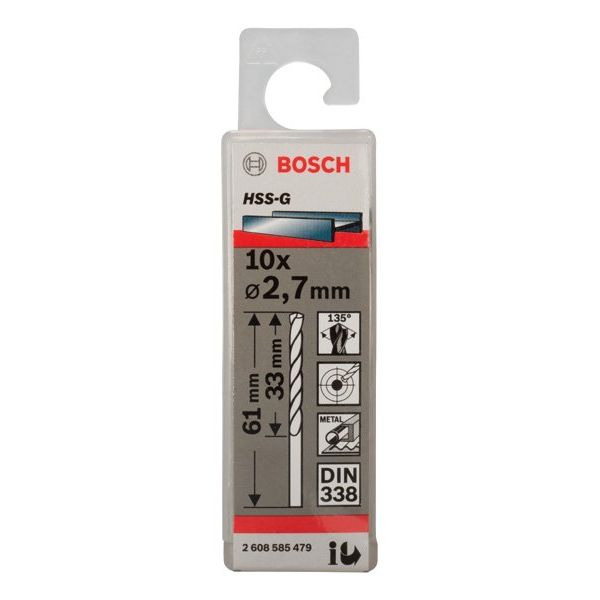 Bosch - Bohrer PRO Metal HSS-G 2608585479 Spiralbohrer 2,7 x