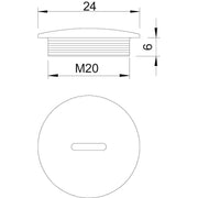 OBO Bettermann - Verschlussschraube Verschlußschraube 108 M20 PS Iso,lgr