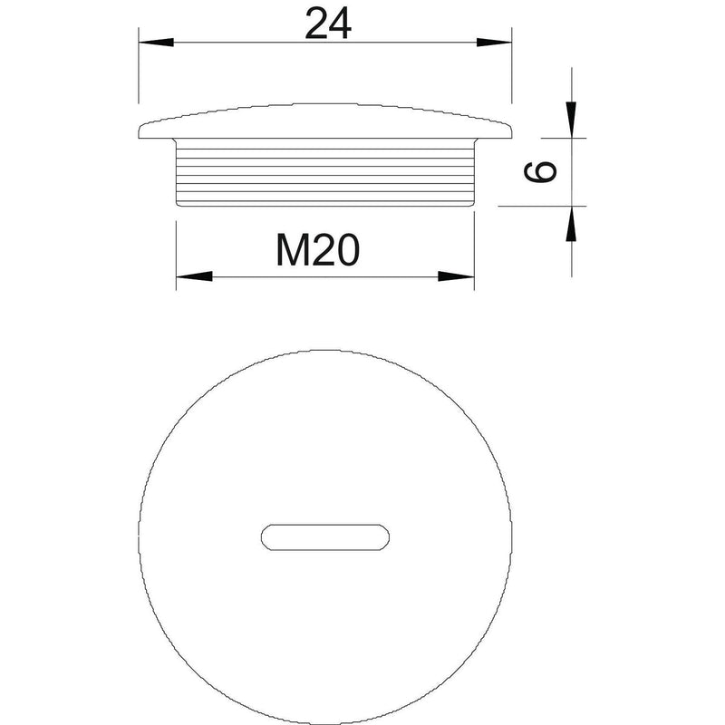 OBO Bettermann - Verschlussschraube Verschlußschraube 108 M20 PS Iso,lgr