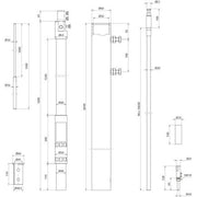 DEHN - Fangeinrichtung für Blitzschutz Fangmast FM 60 L9M IP #819735 L9,0m
