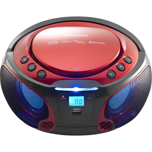 LENCO - Radio-Recorder UKW-Radio CD/MP3 tragbar SCD-550 red USB,BT