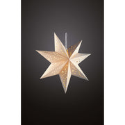 Hellum - Festbeleuchtung LED-Papierstern weiß 60cm 521801 ww mit Fernbedienung