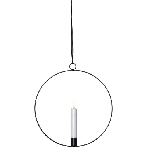 Star Trading - Festbeleuchtung LED-Kerze 063-42 mit Ring, D28cm, sw