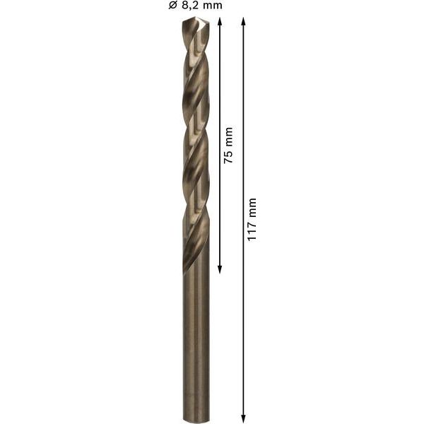 Bosch - Bohrer PRO Stainless Steel HSS-Co 2608588100 Spiralbohrer 8,2 x
