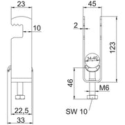 OBO Bettermann - Bügelschelle BS-F2-M-46 FT 2-fach − 50 Stück