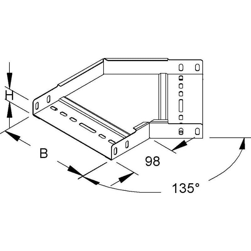 Niedax - Bogen für Kabelrinne Bogen RBA 35.250