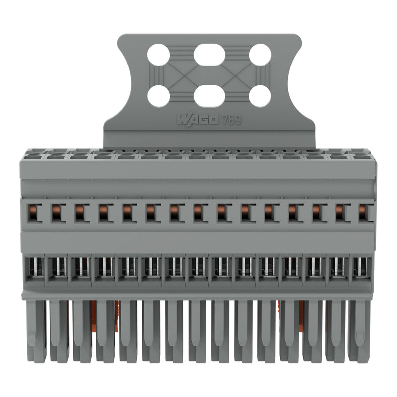 WAGO - Ein- und mehrpolige Klemmenleiste 1-Leiter-Federleiste 769-115/145-000 CAGECLAMP,4mm²,gr − 10 Stück