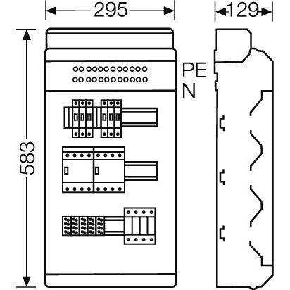 Hensel - Verteilerschrank für Energieversorgung Ladeverteiler KV EV 11kW 2101 f.2 Ladep. a 11kW