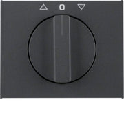 Berker - Abdeckung/Bedienelement für Installationsschalterprogramme Zentralstück mit Drehknopf 1077710600 J-D-Sch K.1 anthr