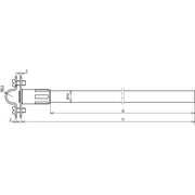 DEHN - Distanzhalter für Blitzschutz Distanzhalter f.Rd 16mm DIDH 16 1015V2AGFK16 L1015 o.Bef.element