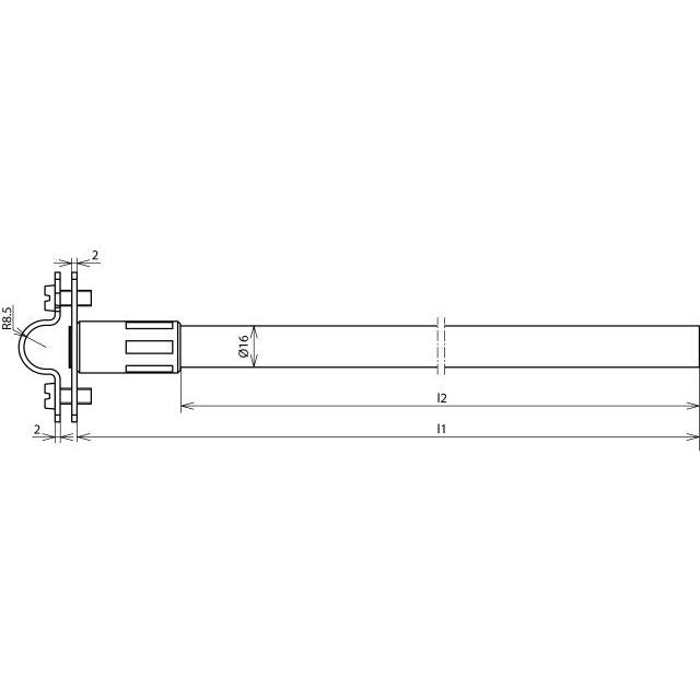 DEHN - Distanzhalter für Blitzschutz Distanzhalter f.Rd 16mm DIDH 16 1015V2AGFK16 L1015 o.Bef.element