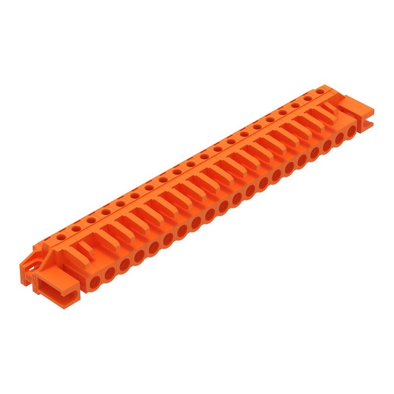 WAGO - Leiterplattensteckverbinder THT-Federleiste abgewink. 232-280/047-000 Maß 5,08mm,orange − 10 Stück