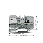 WAGO - Neutralleitertrenn-Reihenklemme 1-Leiter-Potentialauglkle. 2010-7111 10mm² − 25 Stück