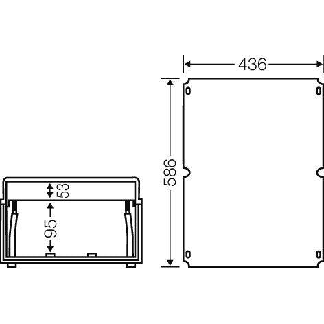 Hensel - Einbauplatte für Befehlsgeräte Einbauplatte Mi EP 06 − 1 Stück

