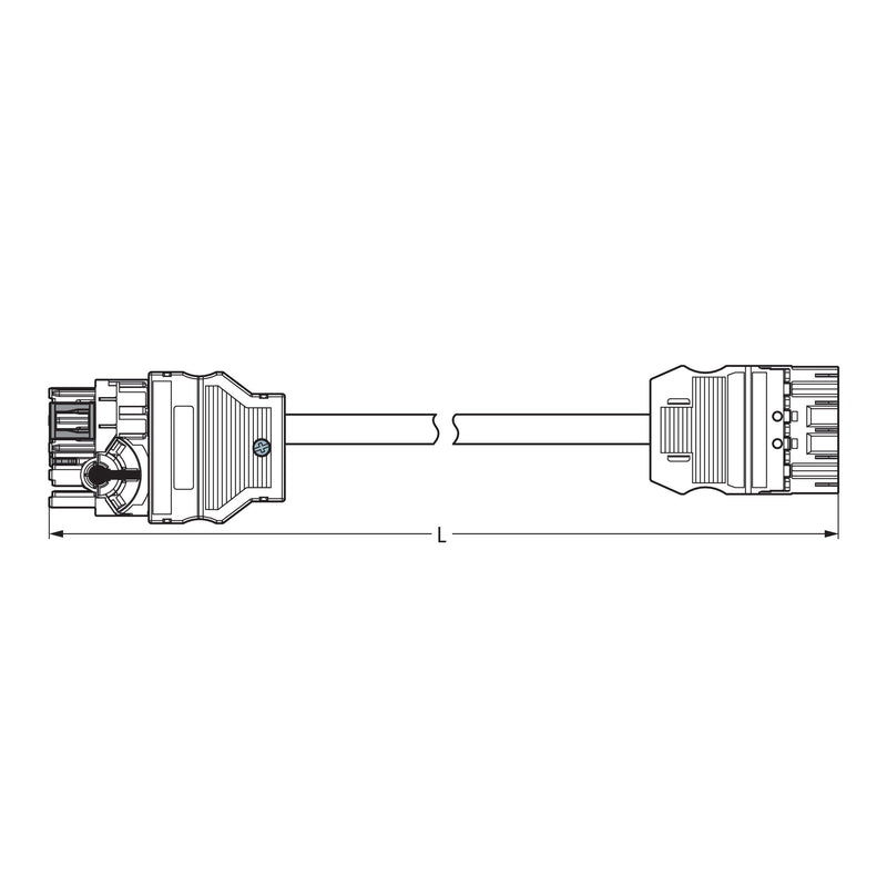 WAGO - Konfektionierte Leitung für steckbare Gebäudeinstallation konfekt.Verbindungsleitung 771-8965/007-202 Eca, Verteiler − 1 Stück