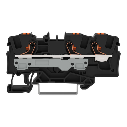WAGO - Durchgangs-Reihenklemme 3-Leiter-Durchgangsklemme 2206-1305 Drücker,6 mm²,sw − 25 Stück