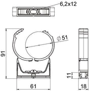 OBO Bettermann - Rohrschelle proQuick-Schelle PQ-51 LGR 48-55mm lichtgrau − 15 Stück