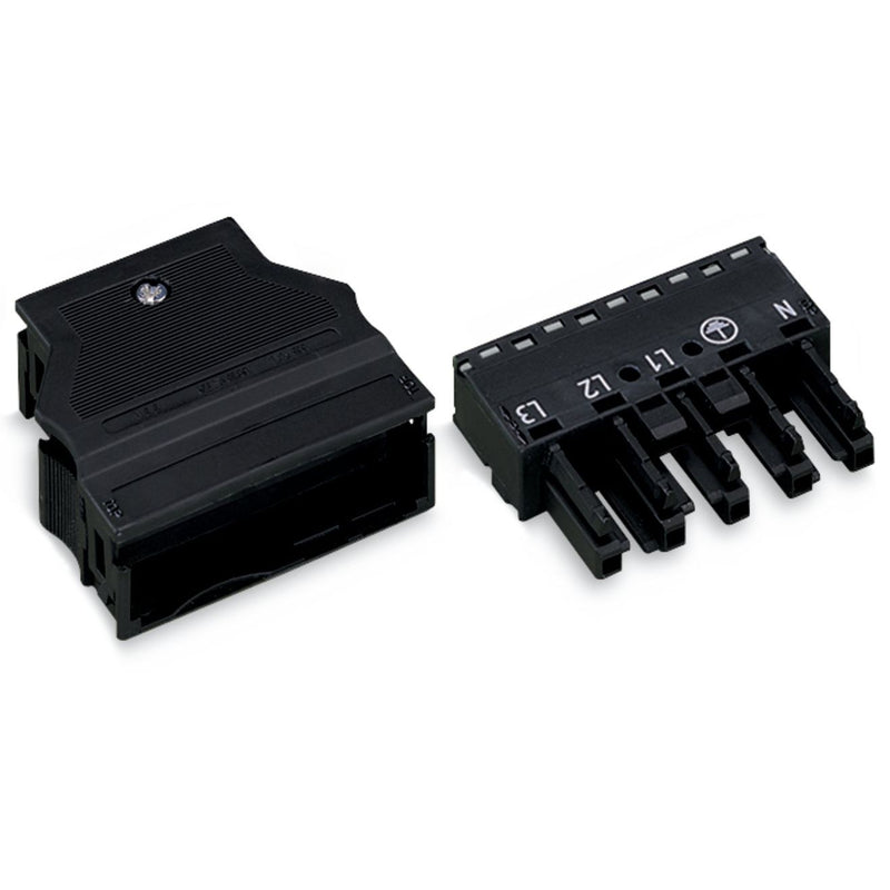 WAGO - Steckverbinder für steckbare Gebäudeinstallation Buchse 770-105 2x0,5-4mmq schwarz