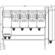 Hensel - Verteilerschrank für Energieversorgung Ladeverteiler Mi EV 140kW 4000 f.4 Abgänge a 140kW