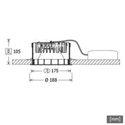 LTS Licht&Leuchten - Downlight/Strahler/Flutlicht LED-Einbaudownlight FLIR 300.3030.01DAsw 3000K 830