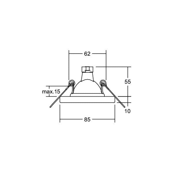 Brumberg Leuchten - Downlight/Strahler/Flutlicht Einbauleuchte 00226422 35W eds