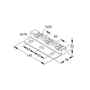 Niedax - Montagematerial für Kabeltragsystem Gitterrinnen-Distanzprofil GTZP 30/150 S 22x145mm − 10 Stück