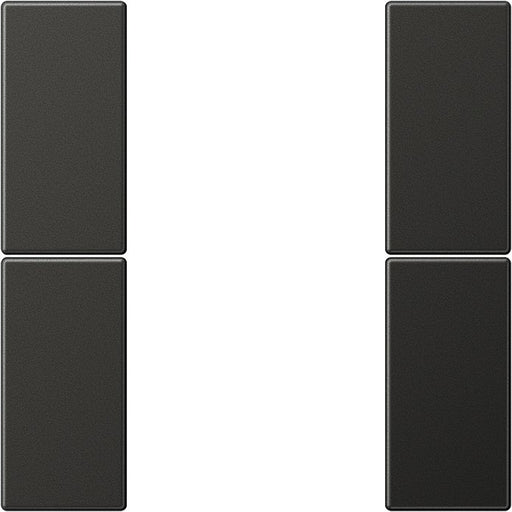 Jung - Abdeckung/Bedienelement für Installationsschalterprogramme Tastensatz, 2fach AL 2502 TSA AN komplett − 1 Stück